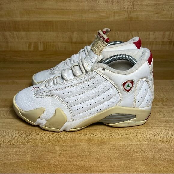 Air Jordan 14 Retro 'Linen' Women’s Size 7 WHITE 312274-161 - Picture 2 of 9